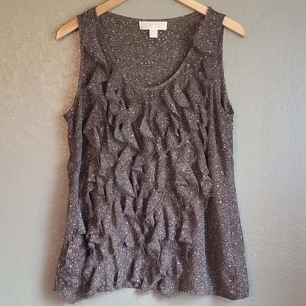 Lightweight tan and cream tank top